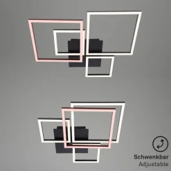Loftlamper|Loftlamper ^ Briloner Frame LED-loftlampe, step dim, 4 lyskilder, sort