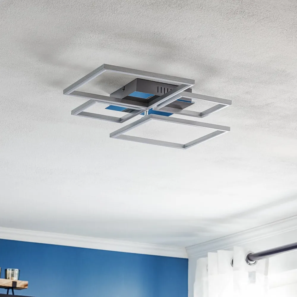 Briloner Loftlamper > Frame LED-loftslampe, CCT, 4-lys, aluminium