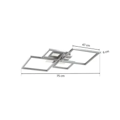 Briloner Loftlamper|Loftlamper > Frame LED-loftslampe, dæmpbar via vægkontakt
