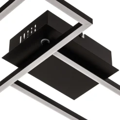 Arbejdsrum/Kontor|Loftlamper ^ Briloner Frame LED-loftslampe, fjernbetjening, sort