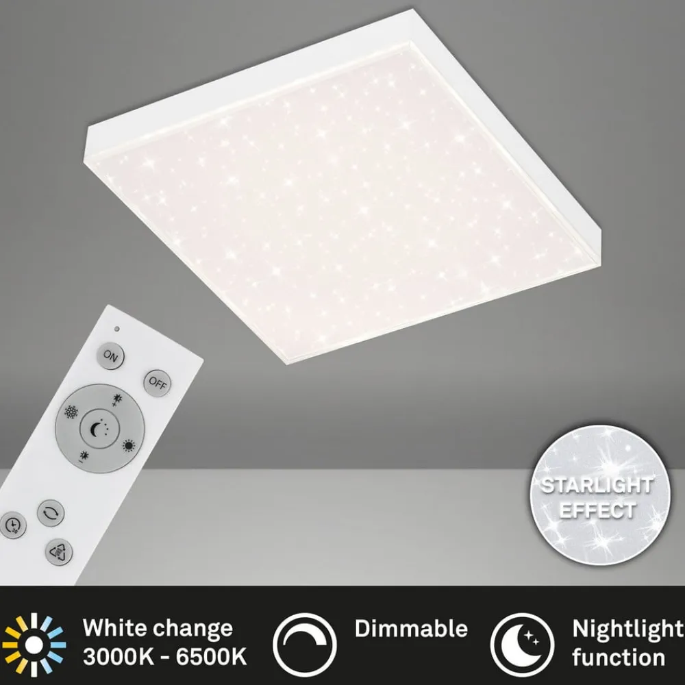 Briloner Loftlamper|Loftlamper > Frameless CCT LED-stjernehimmel, 30 x 30 cm