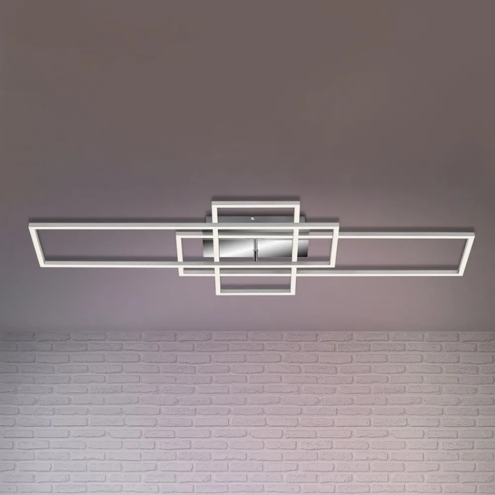 Briloner Loftlamper|Loftlamper > Frame loftlampe, rektangel, 3 lk., CCT, aluminium