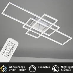 Briloner Loftlamper|Loftlamper > Frame loftlampe, rektangel, 3 lk., CCT, aluminium