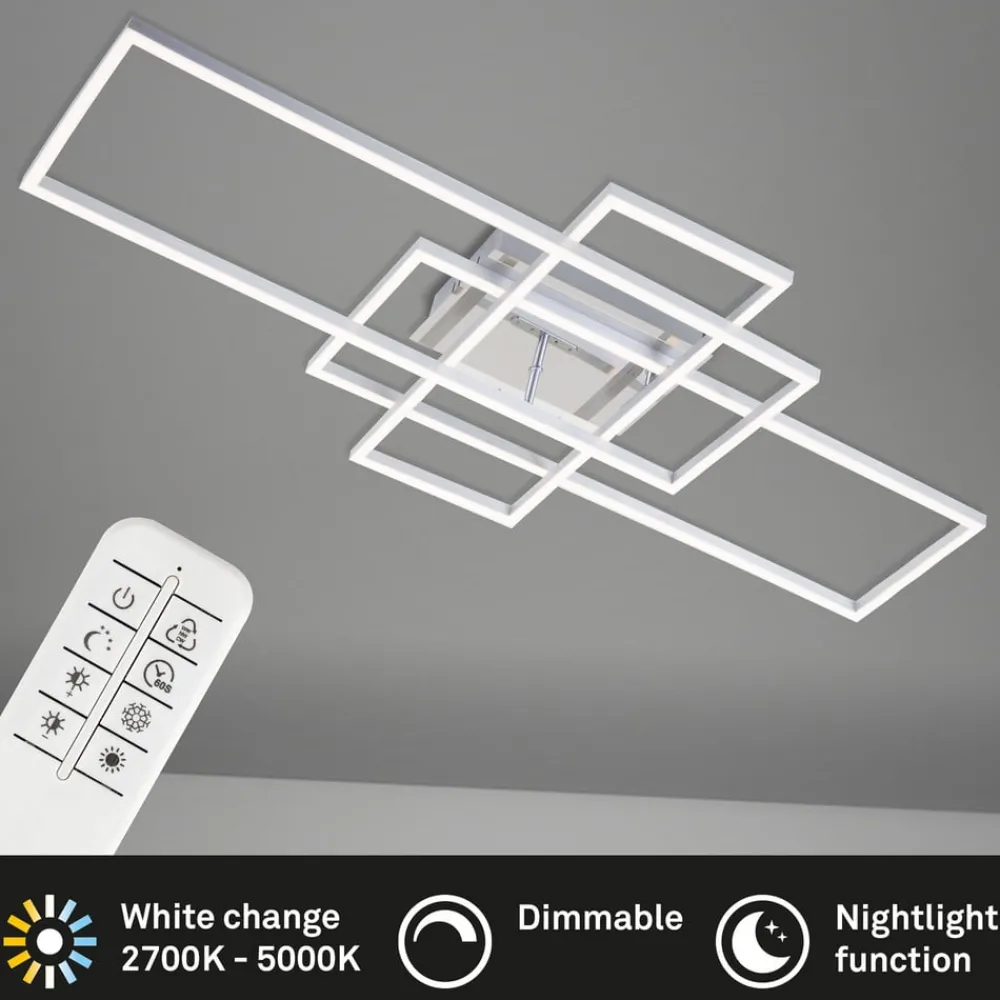 Briloner Loftlamper|Loftlamper > Frame loftlampe, rektangel, 3 lk., CCT, aluminium