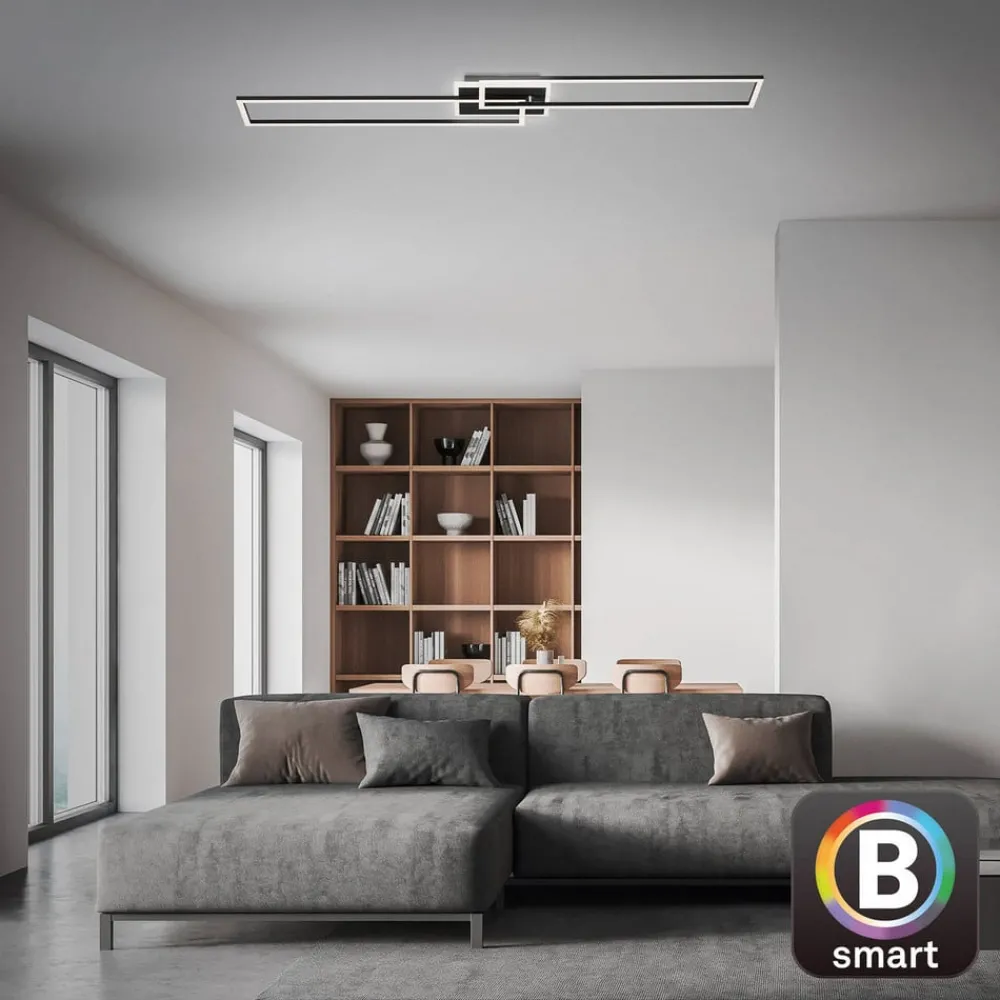 Briloner Arbejdsrum/Kontor|Loftlamper > Frame S LED-loftlampe CCT 110x24,8 cm sort