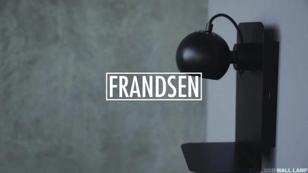 FRANDSEN Væglamper > Ball USB væglampe sort mat