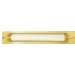 Viokef Væg- Og Spejllamper > Frida LED-væglampe, glas, hvid/guld, rørformet