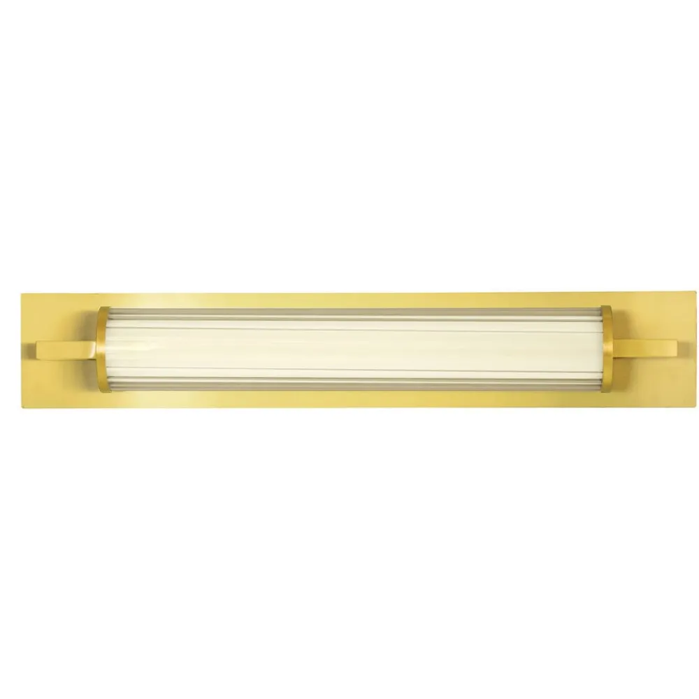 Viokef Væg- Og Spejllamper > Frida LED-væglampe, glas, hvid/guld, rørformet