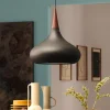 Pendellamper ^ FRITZ HANSEN Orient P2 Pendul sort/rose Ø 34cm