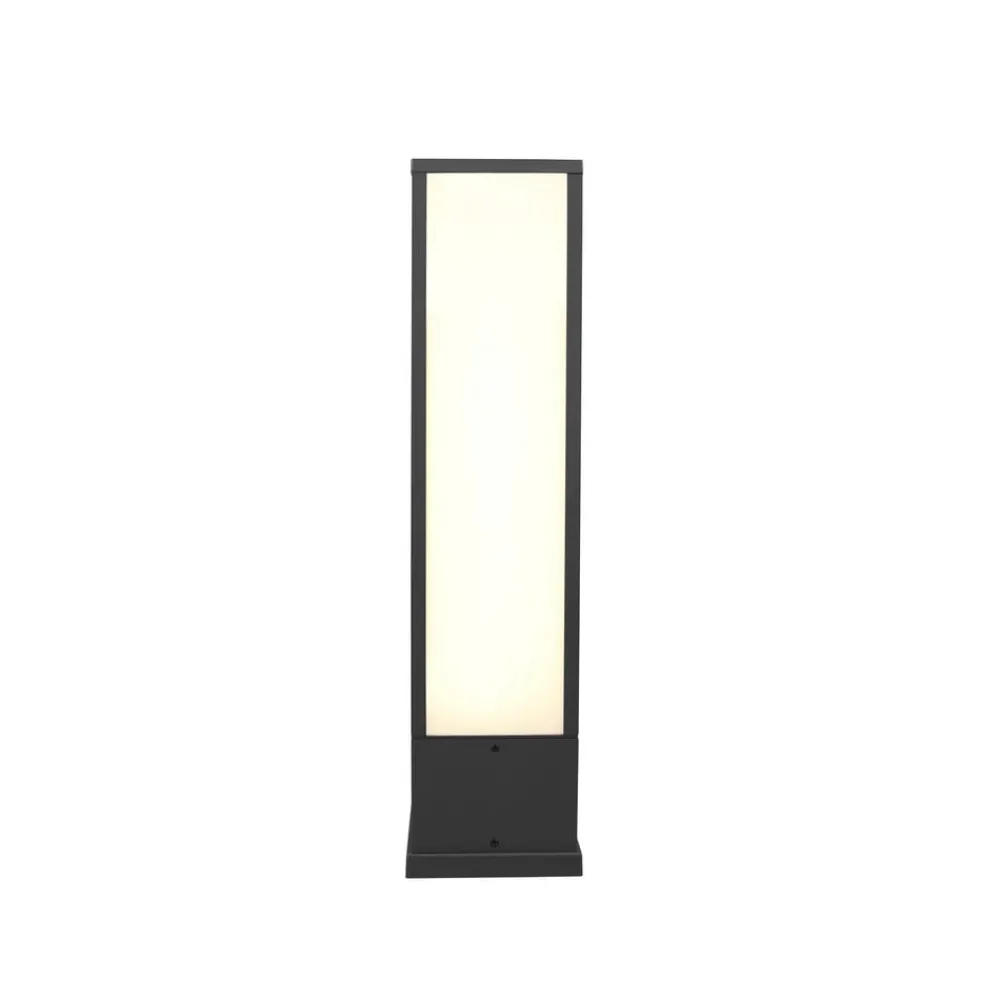 Sokkellamper ^ Trio Lighting Fuerte LED-sokkellampe, antracit, aluminium, IP54