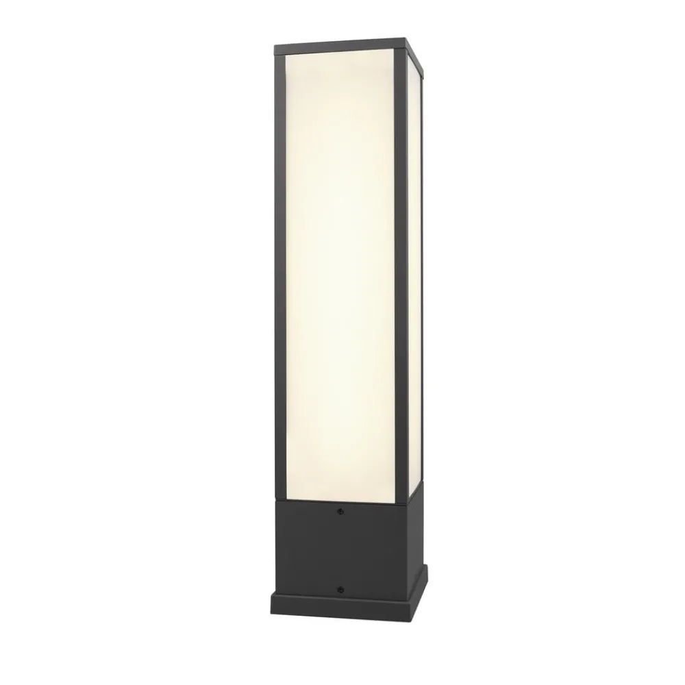 Sokkellamper ^ Trio Lighting Fuerte LED-sokkellampe, antracit, aluminium, IP54
