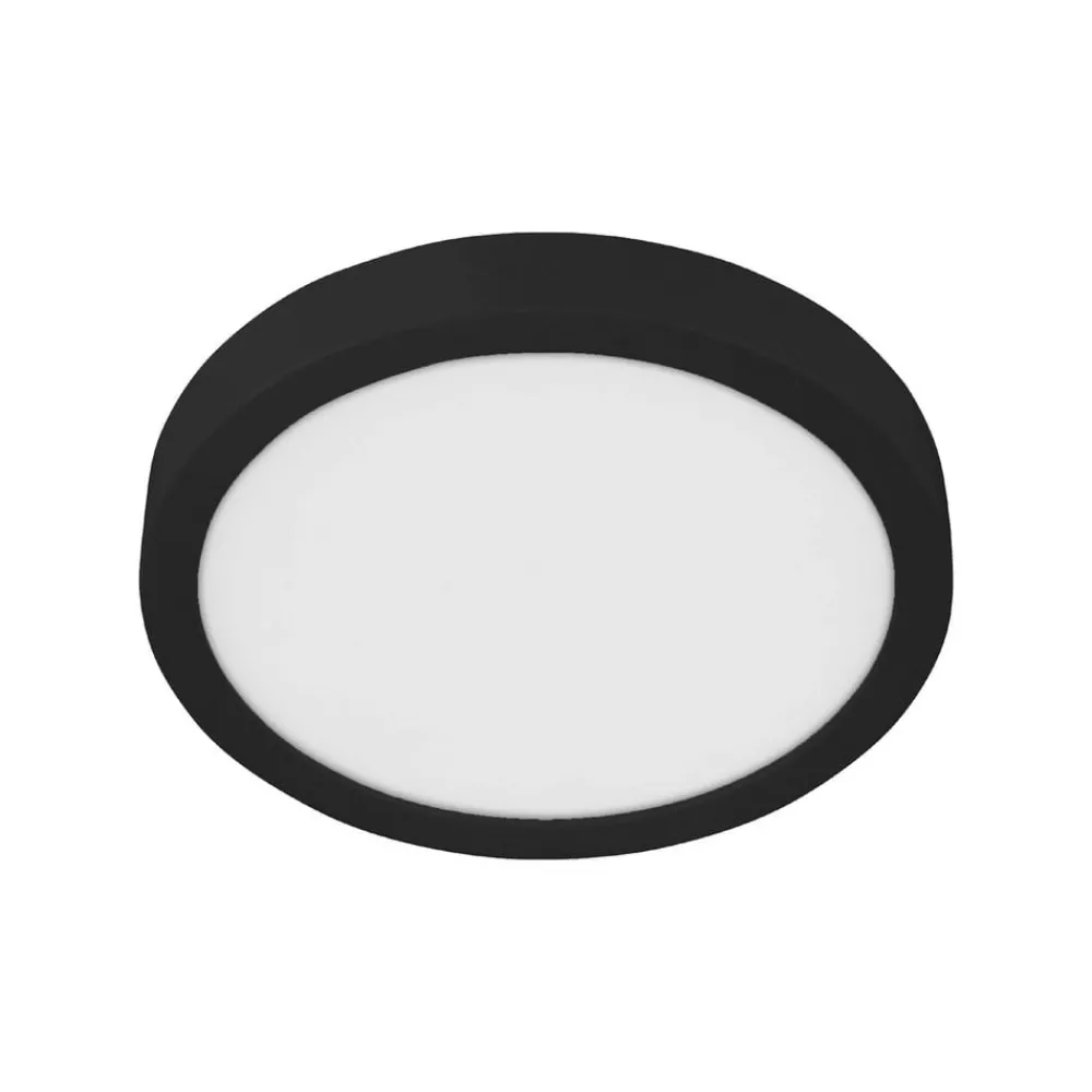 EGLO Loftlamper|Loftlamper > Fueva 5 LED-loftlampe IP44 4.000 K sort Ø28,5cm