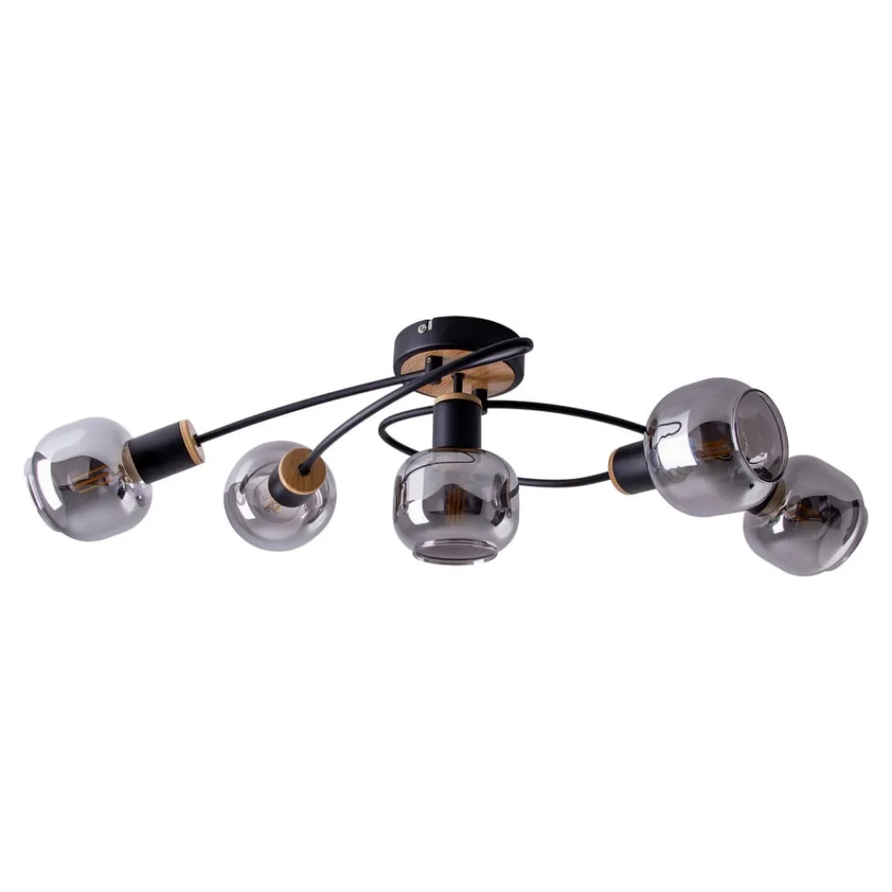 Näve Loftlamper > Fumoso loftlampe, 5 lyskilder, sort