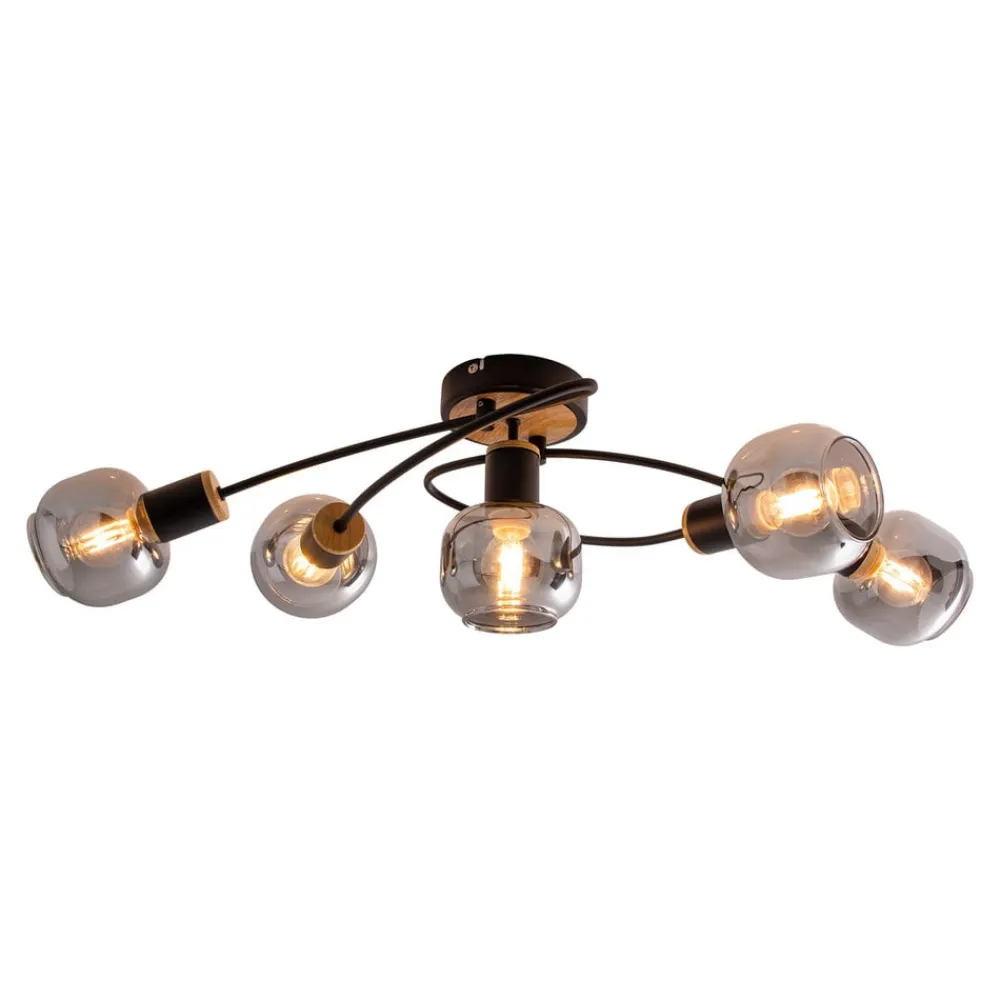 Näve Loftlamper > Fumoso loftlampe, 5 lyskilder, sort