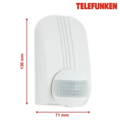 Sensor ^ Telefunken Funchal bevægelsessensor, maks. 1.000 W LED, hvid