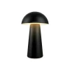 Dekorationsbelysning|Terrassebelysning ^ Briloner Fungo Mini LED-bordlampe, sort, touch, plast