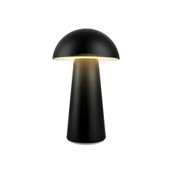 Dekorationsbelysning|Terrassebelysning ^ Briloner Fungo Mini LED-bordlampe, sort, touch, plast