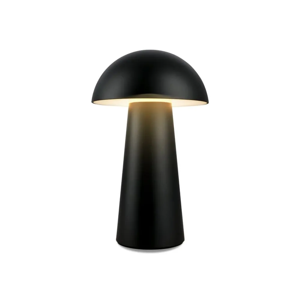 Dekorationsbelysning|Terrassebelysning ^ Briloner Fungo Mini LED-bordlampe, sort, touch, plast