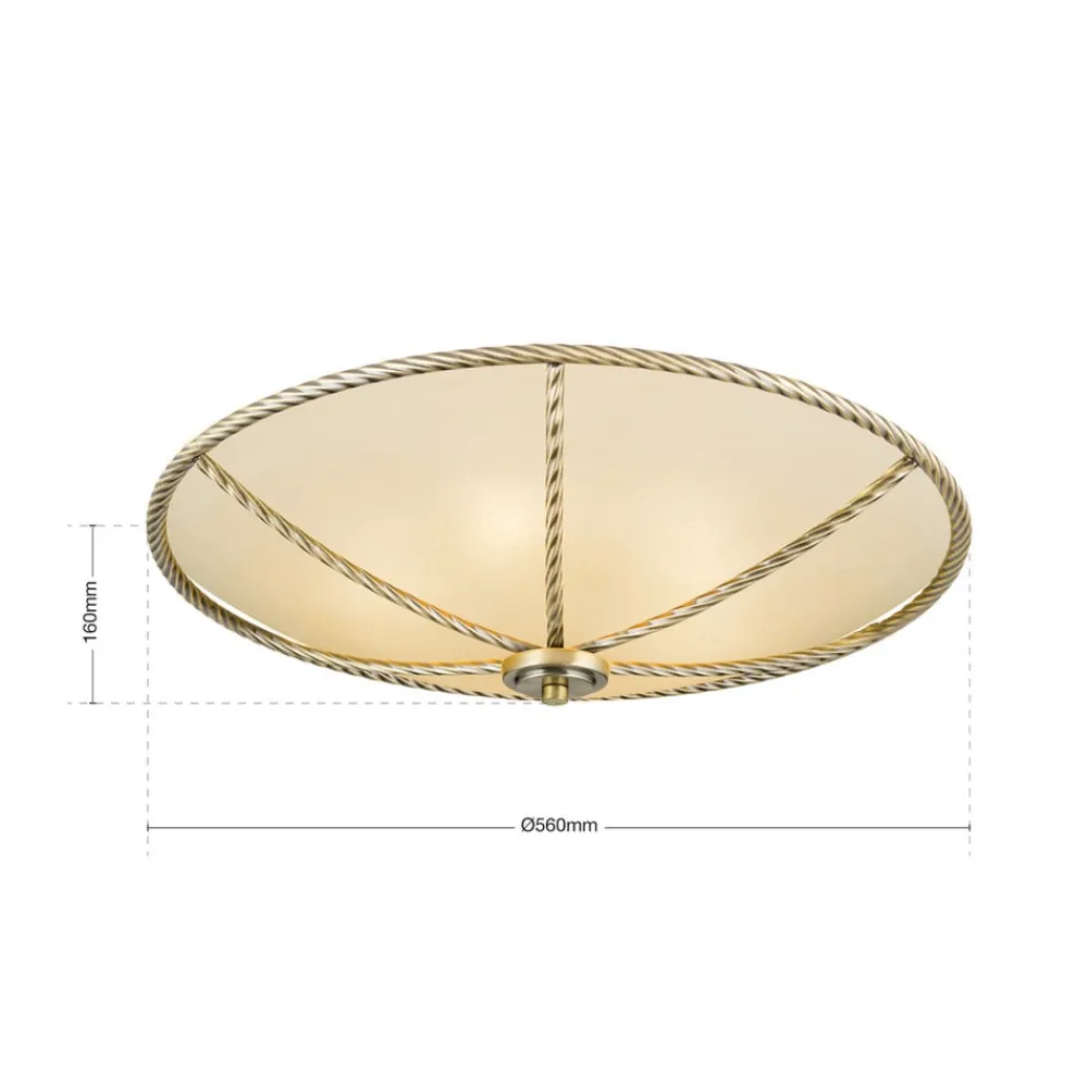 ORION Loftlamper > Galina loftlampe, cremefarvet, 56 cm