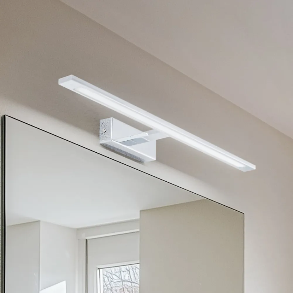 TK Lighting Væg- Og Spejllamper > Gallery LED-væglampe, kromfarvet, metalbredde 62 cm IP44