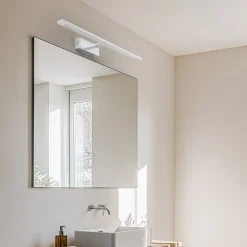 TK Lighting Væg- Og Spejllamper > Gallery LED-væglampe, kromfarvet, metalbredde 62 cm IP44