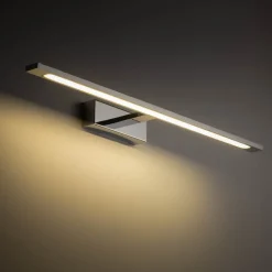 TK Lighting Væg- Og Spejllamper > Gallery LED-væglampe, kromfarvet, metalbredde 62 cm IP44