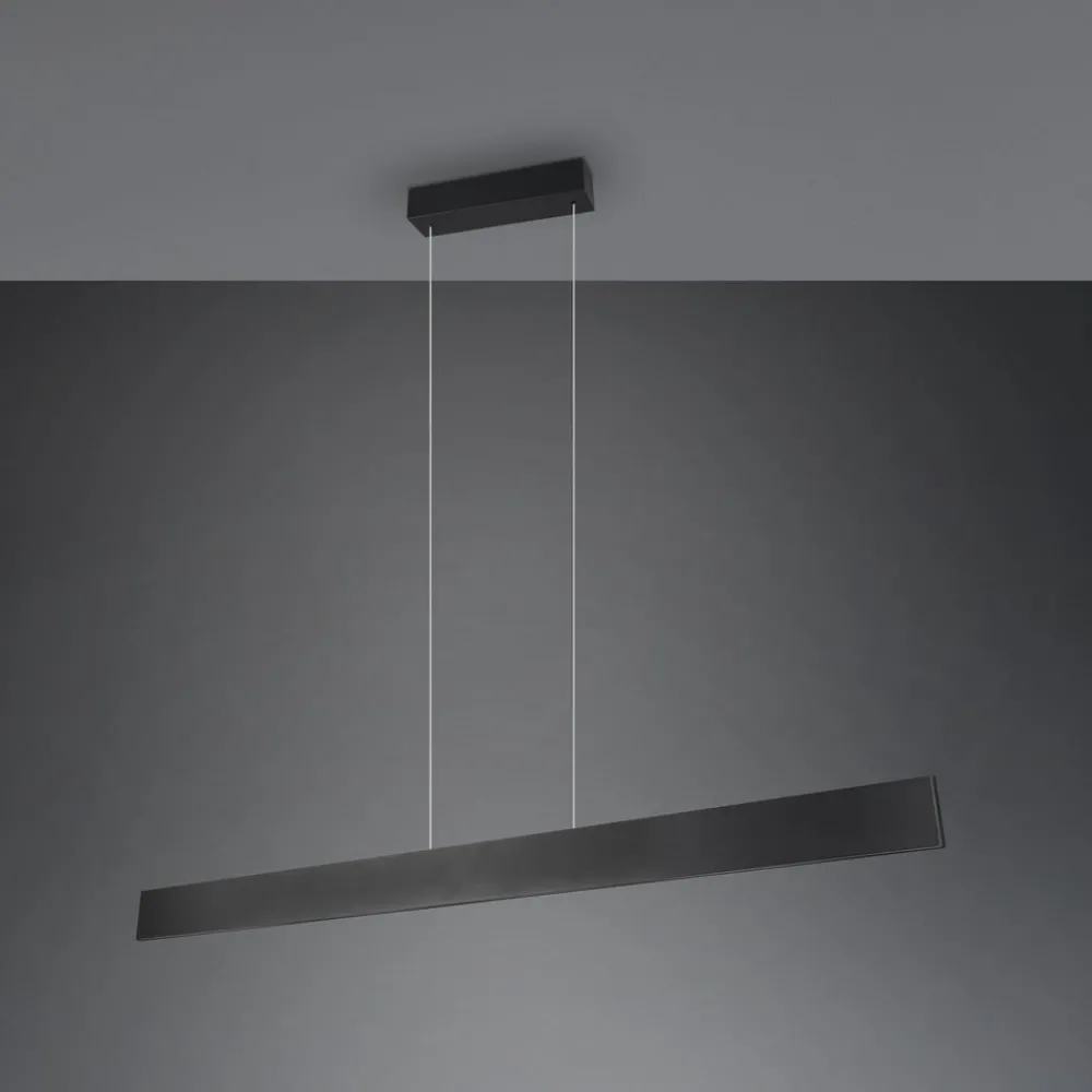 Arbejdsrum/Kontor|Pendellamper ^ Trio Lighting Galway hængelampe, mat sort, op/ned, CCT, metal