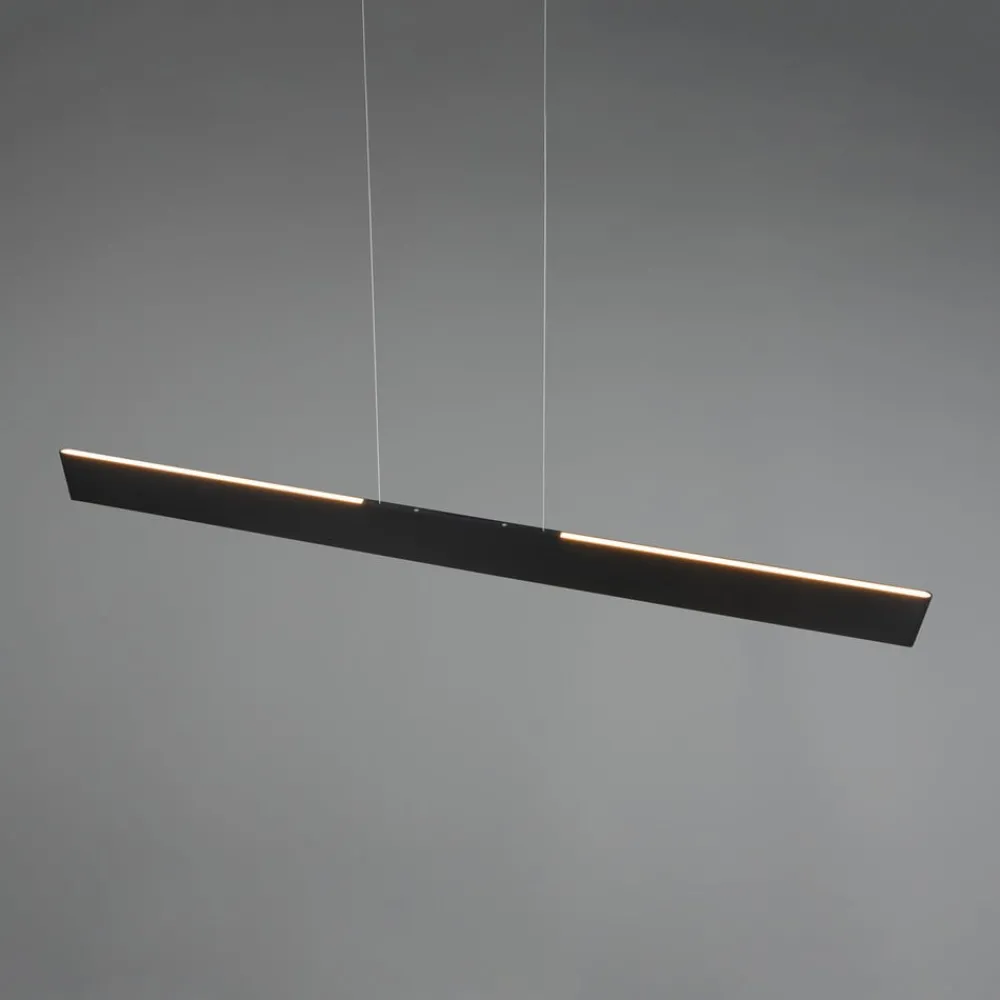 Arbejdsrum/Kontor|Pendellamper ^ Trio Lighting Galway hængelampe, mat sort, op/ned, CCT, metal
