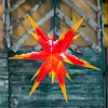 Julepynt|Julelys Udendørs ^ STERNTALER Ganesha stjerne, udendørs, gul-rød med 18 spidser