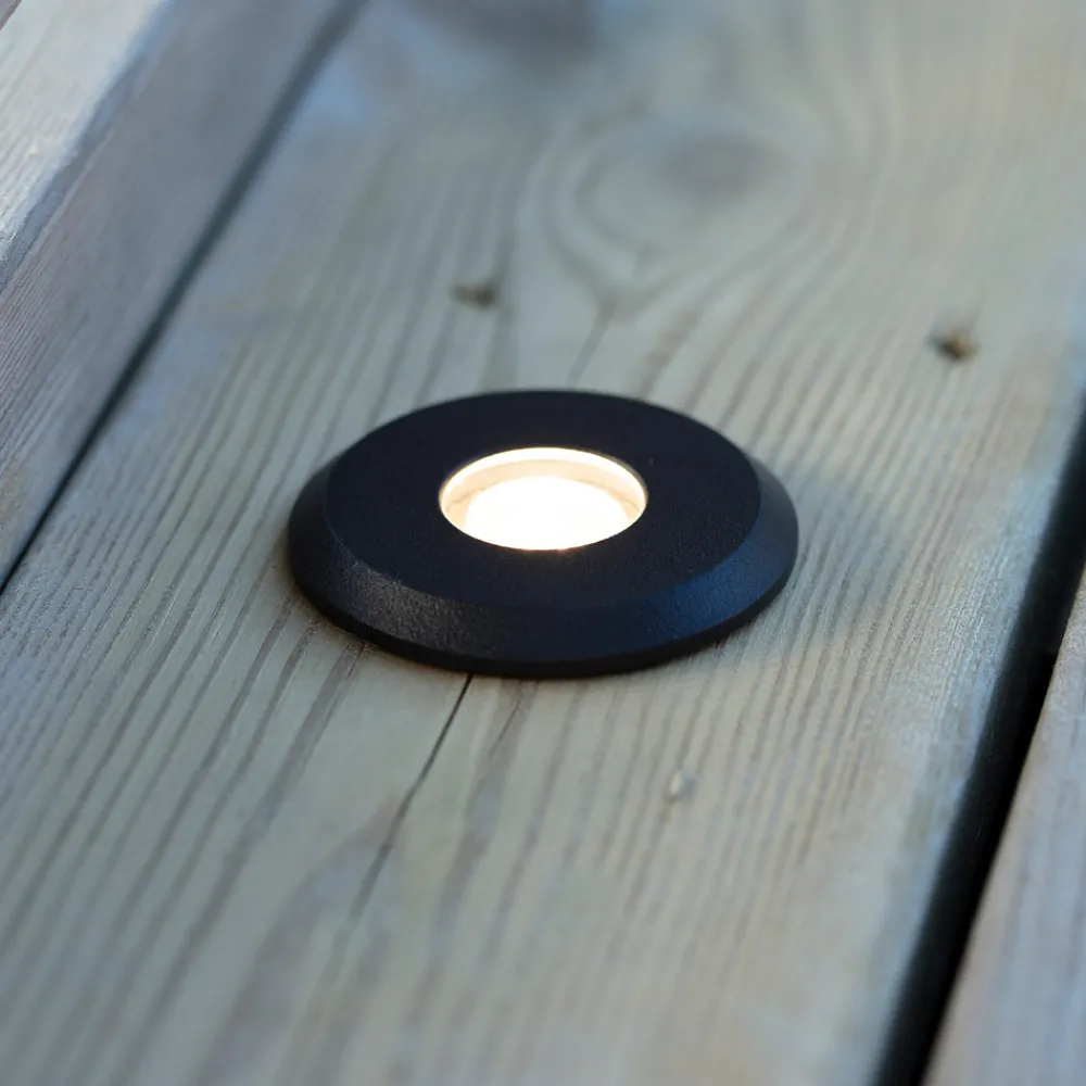 Markslöjd Nedgravet Udebelysning > Garden 24 Decklight, sort, toplys, 0,8W