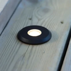 Nedgravet Udebelysning ^ Markslöjd Garden 24 Decklight, sort, toplys, 3W