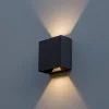 LUTEC Væglamper > Gemini Beams, IP54 up/down kantet 4.000 K antracit