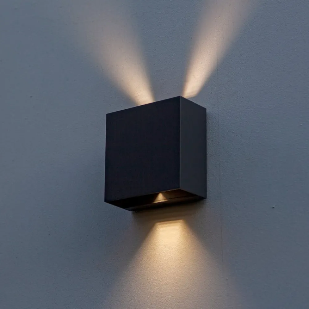 LUTEC Væglamper > Gemini Beams, IP54 up/down kantet 4.000 K antracit