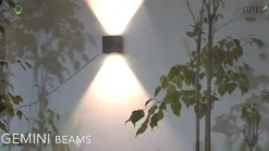 LUTEC Væglamper > Gemini Beams, IP54 up/down kantet 4.000 K antracit