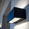 Væglamper ^ LUTEC Gemini udendørs LED-væglampe, 22 cm, 3.000 K, sort