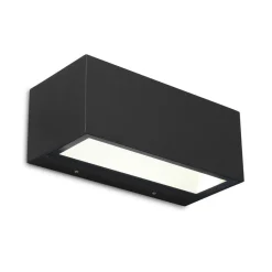 Væglamper ^ LUTEC Gemini udendørs LED-væglampe, 22 cm, 3.000 K, sort
