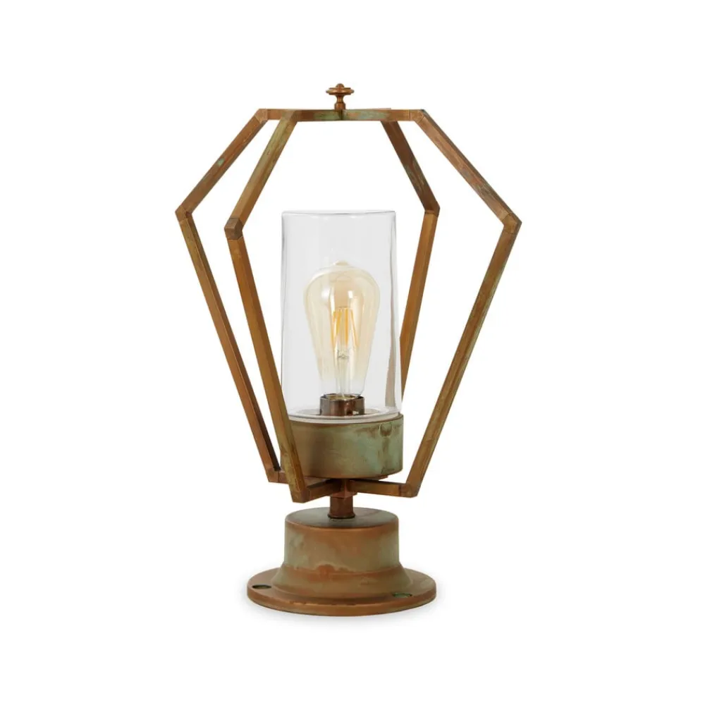 Moretti Luce Sokkellamper > Gemstone 3455 sokkellampe, antik messing/klar