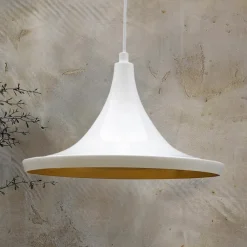 ROYALTECH Pendellamper > Genisy hængelampe, hvid, Ø 31 cm, metal, E27