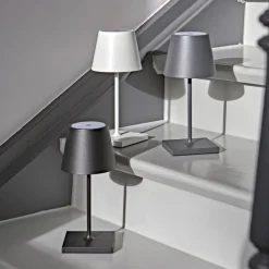 Dekorationsbelysning|Terrassebelysning ^ Sigor Genopladelig LED-bordlampe Nuindie mini, USB-C, sort, IP54, dæmpbar.
