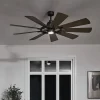 KICHLER Loftventilatorer > Gentry LED-loftventilator, hvid/mørk valnød