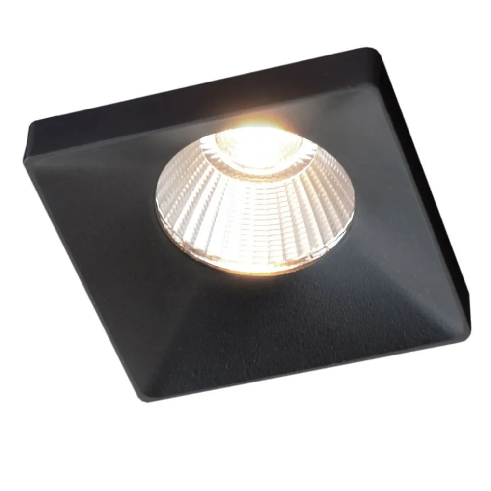The Light Group Loftlamper|Indbygningsspots > GF design Squary indbygningslampe IP54 sort 3.000 K