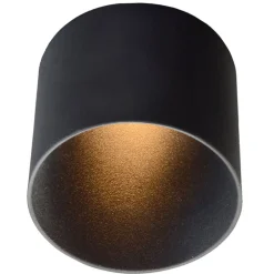 Loftlamper|Indbygningsspots ^ The Light Group GF design Tubo indbygningslampe IP54 sort 3.000 K
