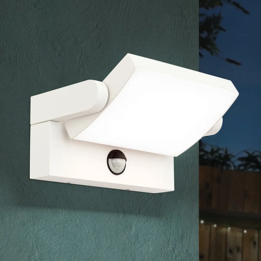 Væglampe Med Sensor|Udendørs Spot ^ ORION Ginger udendørs LED-væglampe med sensor hvid, IP54