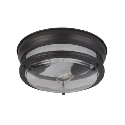 Searchlight Udendørs Loftlamper > Glasgow loftslampe med glasskærm, IP44 sort