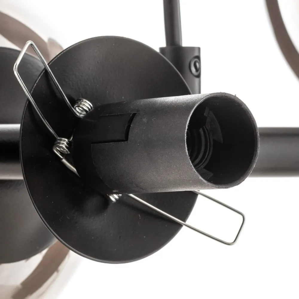 EMIBIG LIGHTING Pendellamper|Pendellamper > Glassy hængelampe, 8 lyskilder, sort, grafit, glas, E14