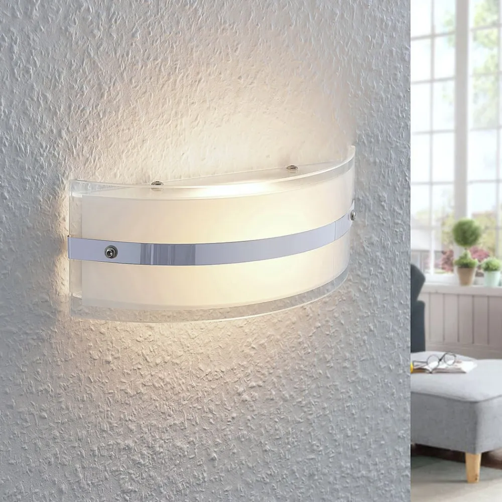 Væglamper ^ Lindby Glas-væglampe Zinka med LED, 25 cm