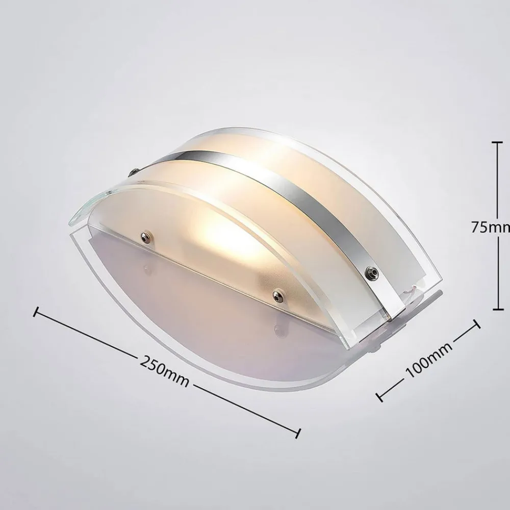 Væglamper ^ Lindby Glas-væglampe Zinka med LED, 25 cm