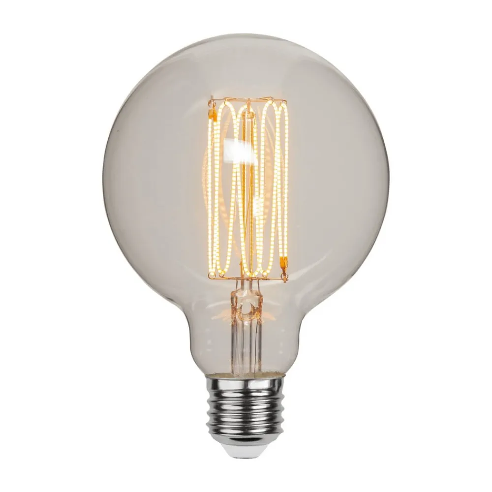 STAR TRADING Dæmpbar Led-Pære|Filament Pære > G95 LED-globe G125 filament E27 3,8 W 1.800 K dim