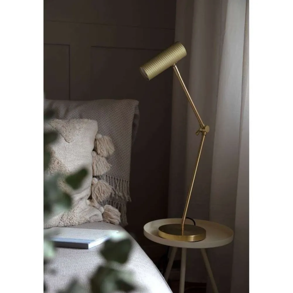 Arbejdsrum/Kontor ^ Globen Lighting bordlampe Hubble READ, messing Højde 45 cm