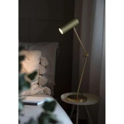 Arbejdsrum/Kontor ^ Globen Lighting bordlampe Hubble READ, messing Højde 45 cm